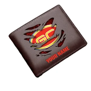 Gold Coast Suns Horizontal Leather Wallet, All Over Print Horizontal Leather Wallet  Gold Coast Suns DAFL1106202037 - Brown