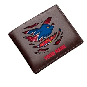 Adelaide Crows Horizontal Leather Wallet, All Over Print Horizontal Leather Wallet  Adelaide Crows DAFL1106202039 - Brown