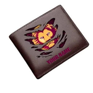Brisbane Lions Horizontal Leather Wallet, All Over Print Horizontal Leather Wallet  Brisbane Lions DAFL1106202042 - Brown