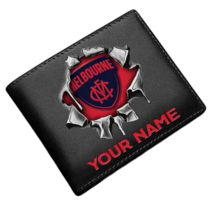 Melbourne Demons Horizontal Leather Wallet, All Over Print Horizontal Leather Wallet  Melbourne Demons DAFL1116202029 - Brown