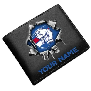 Western Bulldogs Horizontal Leather Wallet, All Over Print Horizontal Leather Wallet  Western Bulldogs DAFL1116202030 - Brown