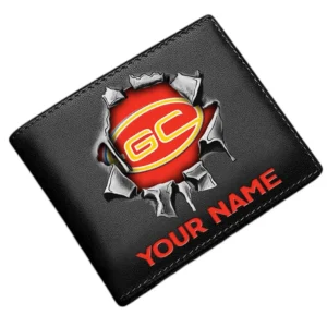 Gold Coast Suns Horizontal Leather Wallet, All Over Print Horizontal Leather Wallet  Gold Coast Suns DAFL1116202031 - Brown