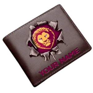 Brisbane Lions Horizontal Leather Wallet, All Over Print Horizontal Leather Wallet  Brisbane Lions DAFL1116202032 - Black