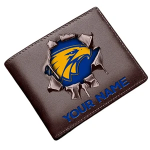 West Coast Eagles Horizontal Leather Wallet, All Over Print Horizontal Leather Wallet  West Coast Eagles DAFL1116202033 - Black