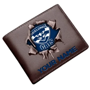 Geelong Cats Horizontal Leather Wallet, All Over Print Horizontal Leather Wallet  Geelong Cats DAFL1116202034 - Black