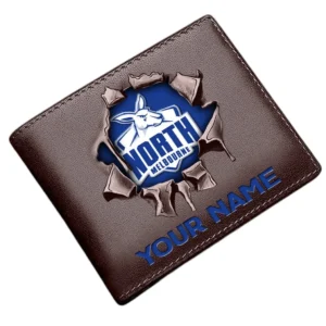 North Melbourne Horizontal Leather Wallet, All Over Print Horizontal Leather Wallet  North Melbourne DAFL1116202040 - Black