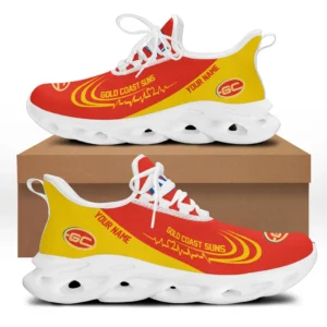 Gold Coast Suns Max Soul Shoes, All Over Print Max Soul Shoes Gold Coast Suns DAFL1166232040 - White
