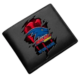 Adelaide Crows Horizontal Leather Wallet, All Over Print Horizontal Leather Wallet  Adelaide Crows DAFL1196232029 - Black