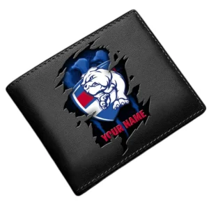 Western Bulldogs Horizontal Leather Wallet, All Over Print Horizontal Leather Wallet  Western Bulldogs DAFL1196232030 - Black