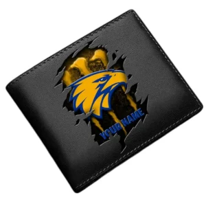 West Coast Eagles Horizontal Leather Wallet, All Over Print Horizontal Leather Wallet  West Coast Eagles DAFL1196232032 - Black