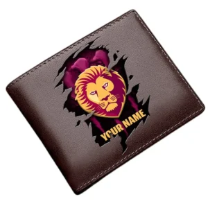 Brisbane Lions Horizontal Leather Wallet, All Over Print Horizontal Leather Wallet  Brisbane Lions DAFL1196232037 - Brown