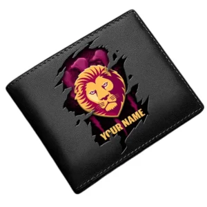 Brisbane Lions Horizontal Leather Wallet, All Over Print Horizontal Leather Wallet  Brisbane Lions DAFL1196232037 - Black