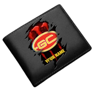 Gold Coast Suns Horizontal Leather Wallet, All Over Print Horizontal Leather Wallet  Gold Coast Suns DAFL1196232039 - Black