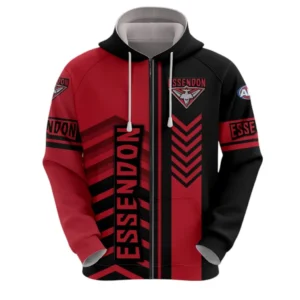 Essendon Zipper Hoodie, All Over Print Zipper Hoodie Essendon DAFL1286242029