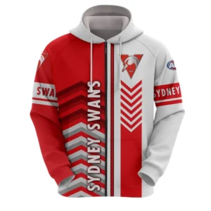 Sydney Swans Zipper Hoodie, All Over Print Zipper Hoodie Sydney Swans DAFL1286242030