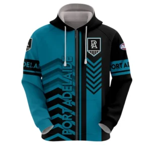 Port Adelaide Zipper Hoodie, All Over Print Zipper Hoodie Port Adelaide DAFL1286242033