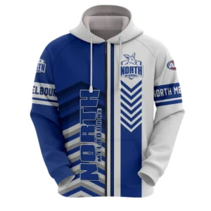 North Melbourne Zipper Hoodie, All Over Print Zipper Hoodie North Melbourne DAFL1286242035