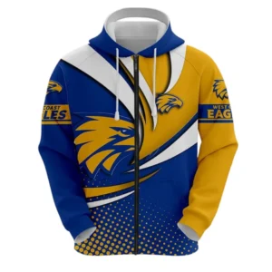 West Coast Eagles Zipper Hoodie, All Over Print Zipper Hoodie West Coast Eagles DAFL1296252036