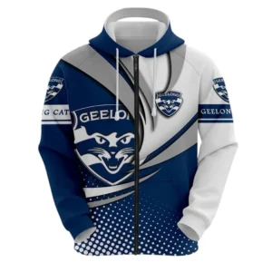 Geelong Cats Zipper Hoodie, All Over Print Zipper Hoodie Geelong Cats DAFL1296252038