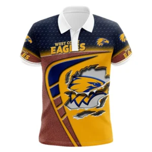 West Coast Eagles Polo Shirt, All Over Print Polo Shirt West Coast Eagles DAFL1306242027