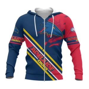 Adelaide Crows Zipper Hoodie, All Over Print Zipper Hoodie Adelaide Crows DAFL1336252024