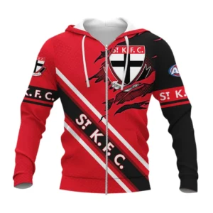 St Kilda Zipper Hoodie, All Over Print Zipper Hoodie St Kilda DAFL1336252028