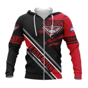 Essendon Zipper Hoodie, All Over Print Zipper Hoodie Essendon DAFL1336252039