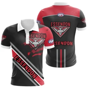 Essendon Polo Shirt, All Over Print Polo Shirt Essendon DAFL1336252039