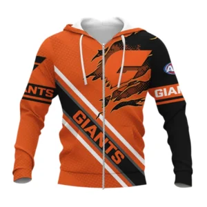 GWS Giants Zipper Hoodie, All Over Print Zipper Hoodie GWS Giants DAFL1336252040