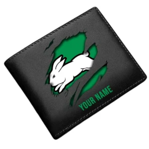 South Sydney Rabbitohs Horizontal Leather Wallet, All Over Print Horizontal Leather Wallet  South Sydney Rabbitohs DNRL1092562027 - Black