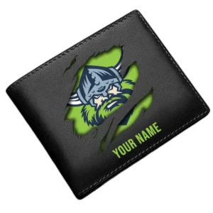 Canberra Raiders Horizontal Leather Wallet, All Over Print Horizontal Leather Wallet  Canberra Raiders DNRL1092562034 - Black