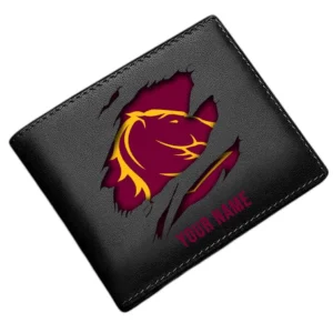 Brisbane Broncos Horizontal Leather Wallet, All Over Print Horizontal Leather Wallet  Brisbane Broncos DNRL1092562038 - Black