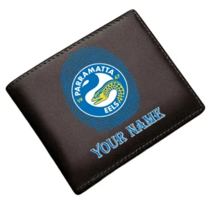 Parramatta Eels Horizontal Leather Wallet, All Over Print Horizontal Leather Wallet  Parramatta Eels DNRL1136262030 - Brown