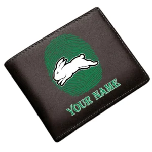 South Sydney Rabbitohs Horizontal Leather Wallet, All Over Print Horizontal Leather Wallet  South Sydney Rabbitohs DNRL1136262031 - Brown
