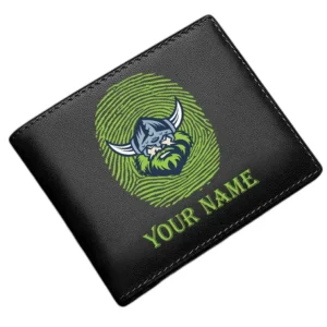 Canberra Raiders Horizontal Leather Wallet, All Over Print Horizontal Leather Wallet  Canberra Raiders DNRL1136262036 - Black