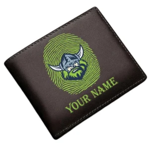 Canberra Raiders Horizontal Leather Wallet, All Over Print Horizontal Leather Wallet  Canberra Raiders DNRL1136262036 - Brown