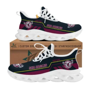 Manly Warringah Sea Eagles Max Soul Shoes, All Over Print Max Soul Shoes Manly Warringah Sea Eagles DNRL1196272031 - White