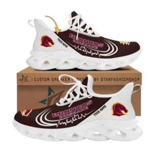 Brisbane Broncos Max Soul Shoes, All Over Print Max Soul Shoes Brisbane Broncos DNRL1202762024 - White