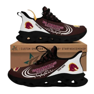 Brisbane Broncos Max Soul Shoes, All Over Print Max Soul Shoes Brisbane Broncos DNRL1202762024 - Black