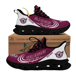 Manly Warringah Sea Eagles Max Soul Shoes, All Over Print Max Soul Shoes Manly Warringah Sea Eagles DNRL1202762025 - Black