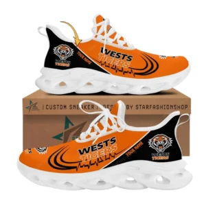 Wests Tigers Max Soul Shoes, All Over Print Max Soul Shoes Wests Tigers DNRL1202762036 - White