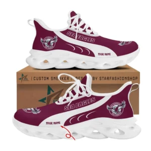 Manly Warringah Sea Eagles Max Soul Shoes, All Over Print Max Soul Shoes Manly Warringah Sea Eagles DNRL1216272031 - White