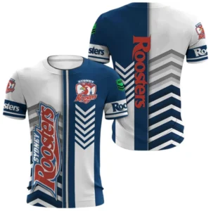 Sydney Roosters T-Shirt, All Over Print T-Shirt Sydney Roosters DNRL1246282027