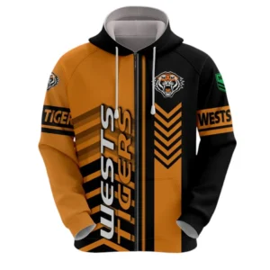 Wests Tigers Zipper Hoodie, All Over Print Zipper Hoodie Wests Tigers DNRL1246282032
