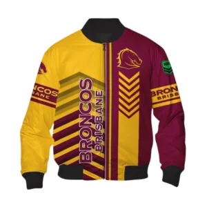 Brisbane Broncos Bomber Jacket, All Over Print Bomber Jacket Brisbane Broncos DNRL1246282034