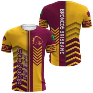 Brisbane Broncos T-Shirt, All Over Print T-Shirt Brisbane Broncos DNRL1246282034