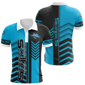 Cronulla Sharks Polo Shirt, All Over Print Polo Shirt Cronulla Sharks DNRL1246282036