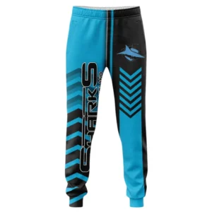 Cronulla Sharks Sweatpants, All Over Print Sweatpants Cronulla Sharks DNRL1246282036