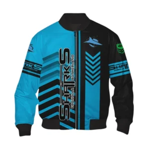 Cronulla Sharks Bomber Jacket, All Over Print Bomber Jacket Cronulla Sharks DNRL1246282036