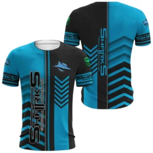 Cronulla Sharks T-Shirt, All Over Print T-Shirt Cronulla Sharks DNRL1246282036